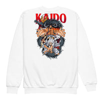 One Piece hoodie kids premium Kaido cotton comfortable White