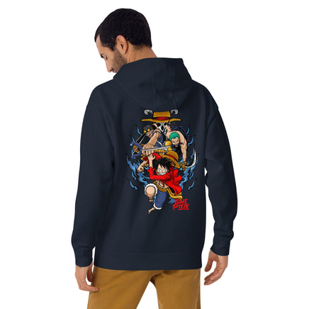 One Piece hoodie unisex premium anime funny cartoon streetwear cool tops Navy Blazer