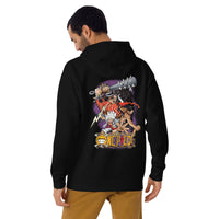 One Piece hoodie unisex premium cotton t-shirt streetwear cool tops Black