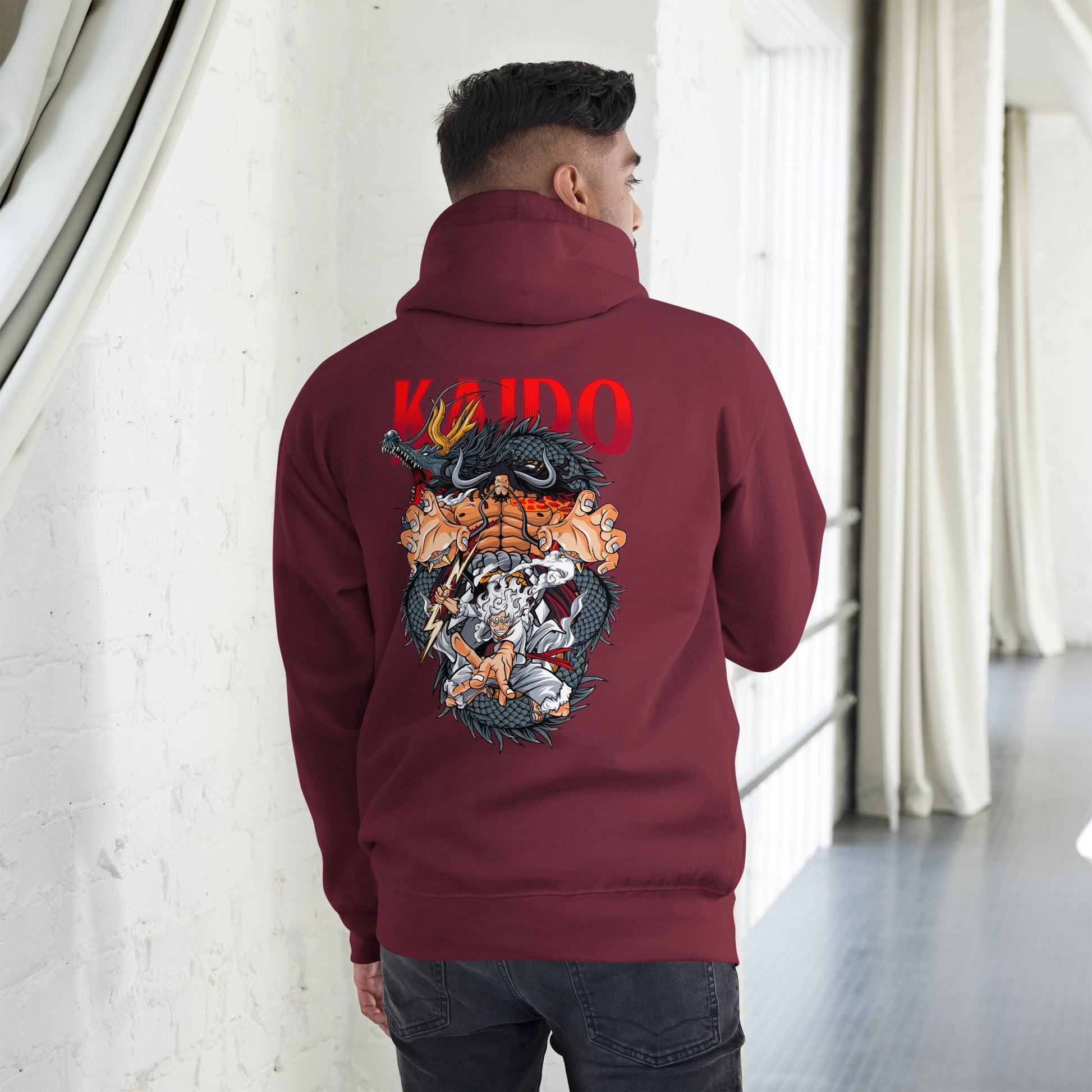 One Piece hoodie unisex premium Kaido cotton comfortable - Lusy Store LLC