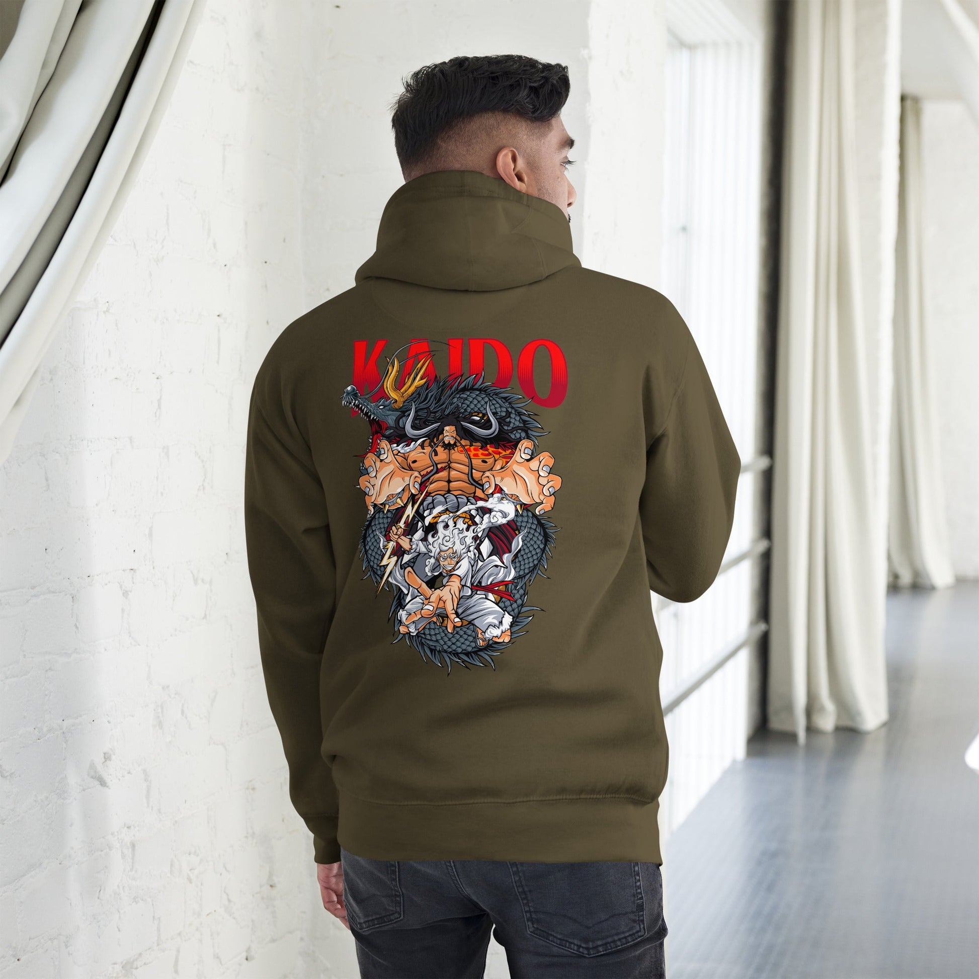 One Piece hoodie unisex premium Kaido cotton comfortable - Lusy Store LLC