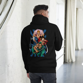 One Piece hoodie unisex premium Kaido cotton comfortable streetwear cool tops Black