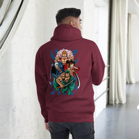 One Piece hoodie unisex premium Kaido cotton comfortable streetwear cool tops Maroon