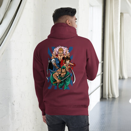 One Piece hoodie unisex premium Kaido cotton comfortable streetwear cool tops Maroon