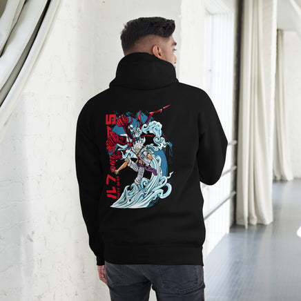 One Piece hoodie unisex premium Luffy Gear cotton comfortable Black