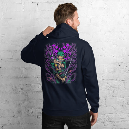 One Piece hoodie unisex staple cotton fabric is a popular material Navy