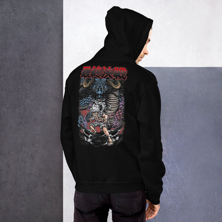 One Piece hoodie unisex staple cotton fabric is a popular material gift idea Black