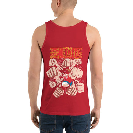One Piece mens tank top cotton Red