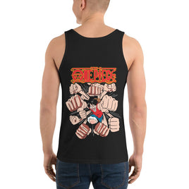 One Piece mens tank top cotton Black