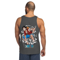 One Piece mens tank top cotton flattering for all Asphalt