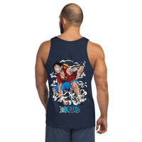 One Piece mens tank top cotton flattering for all Navy