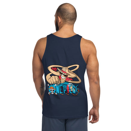 One Piece mens tank top cotton soft and lightweight Navy