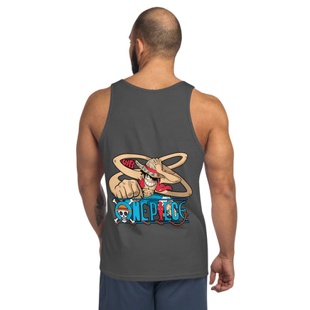 One Piece mens tank top cotton soft and lightweight Asphalt