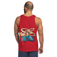 One Piece mens tank top cotton soft and lightweight Red