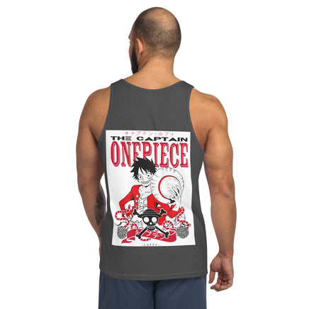 One Piece mens tank top cotton soft t-shirt Asphalt