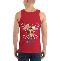 One Piece mens tank top cotton with the right amount of stretch Red