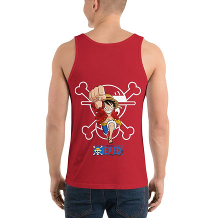 One Piece mens tank top cotton with the right amount of stretch Red