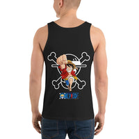 One Piece mens tank top cotton with the right amount of stretch Black