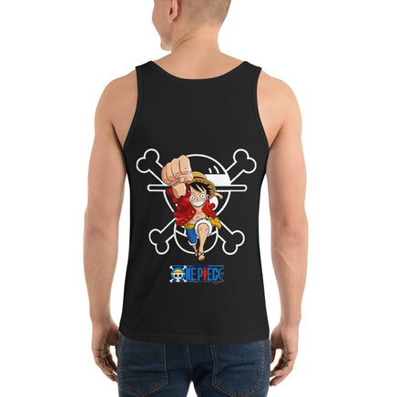 One Piece mens tank top cotton with the right amount of stretch Black