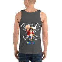 One Piece mens tank top cotton with the right amount of stretch Asphalt
