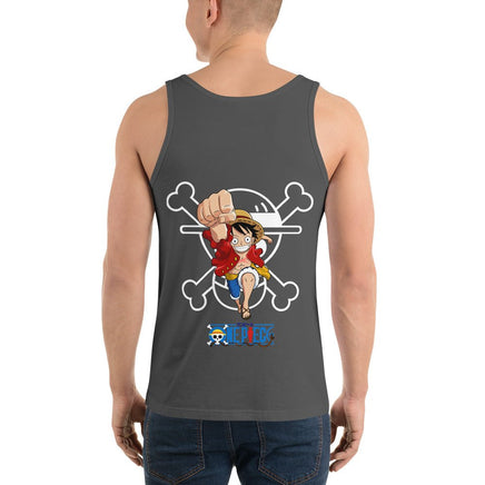 One Piece mens tank top cotton with the right amount of stretch Asphalt
