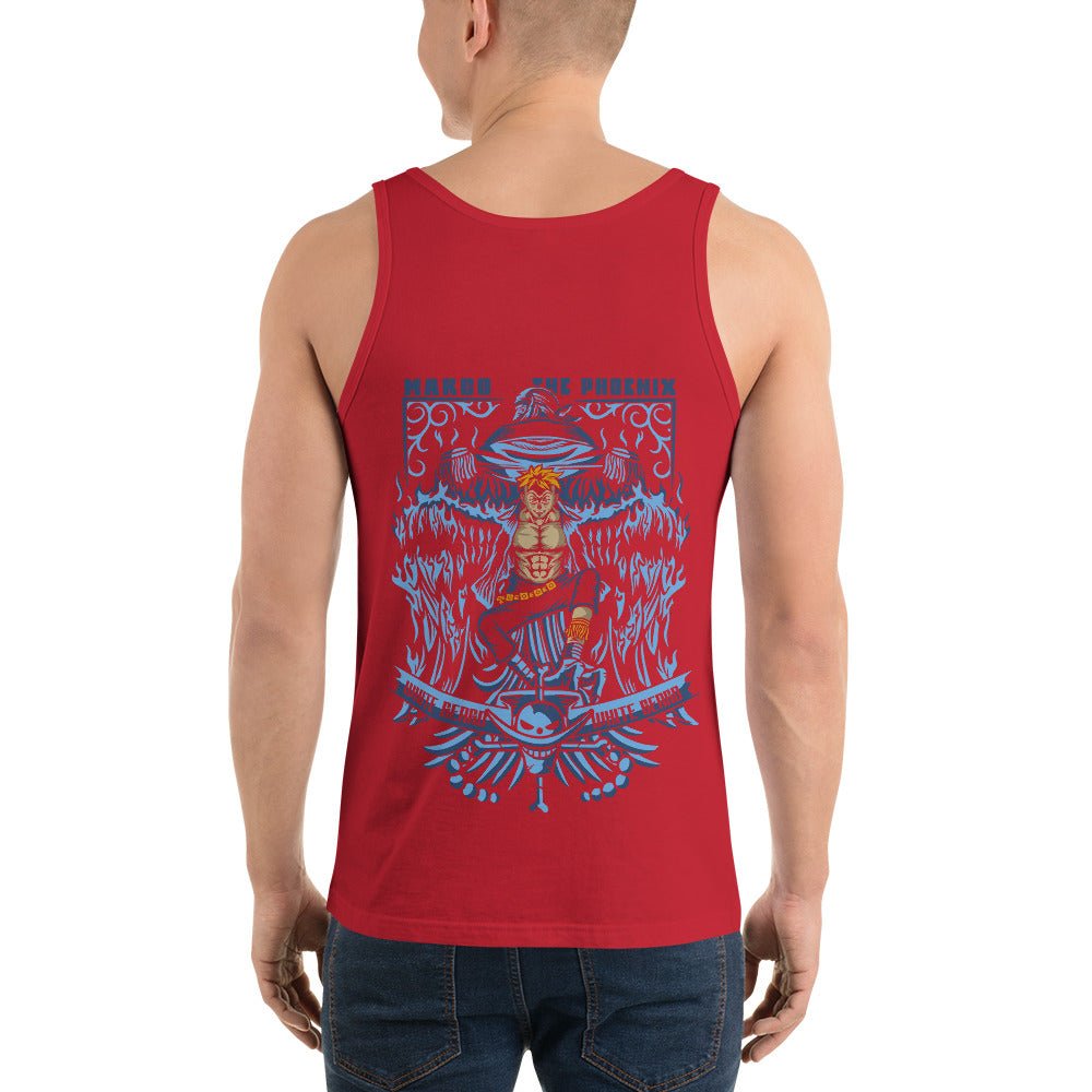 One Piece mens tank top Marco The Phoenix round neck shirt cotton - Lusy Store LLC
