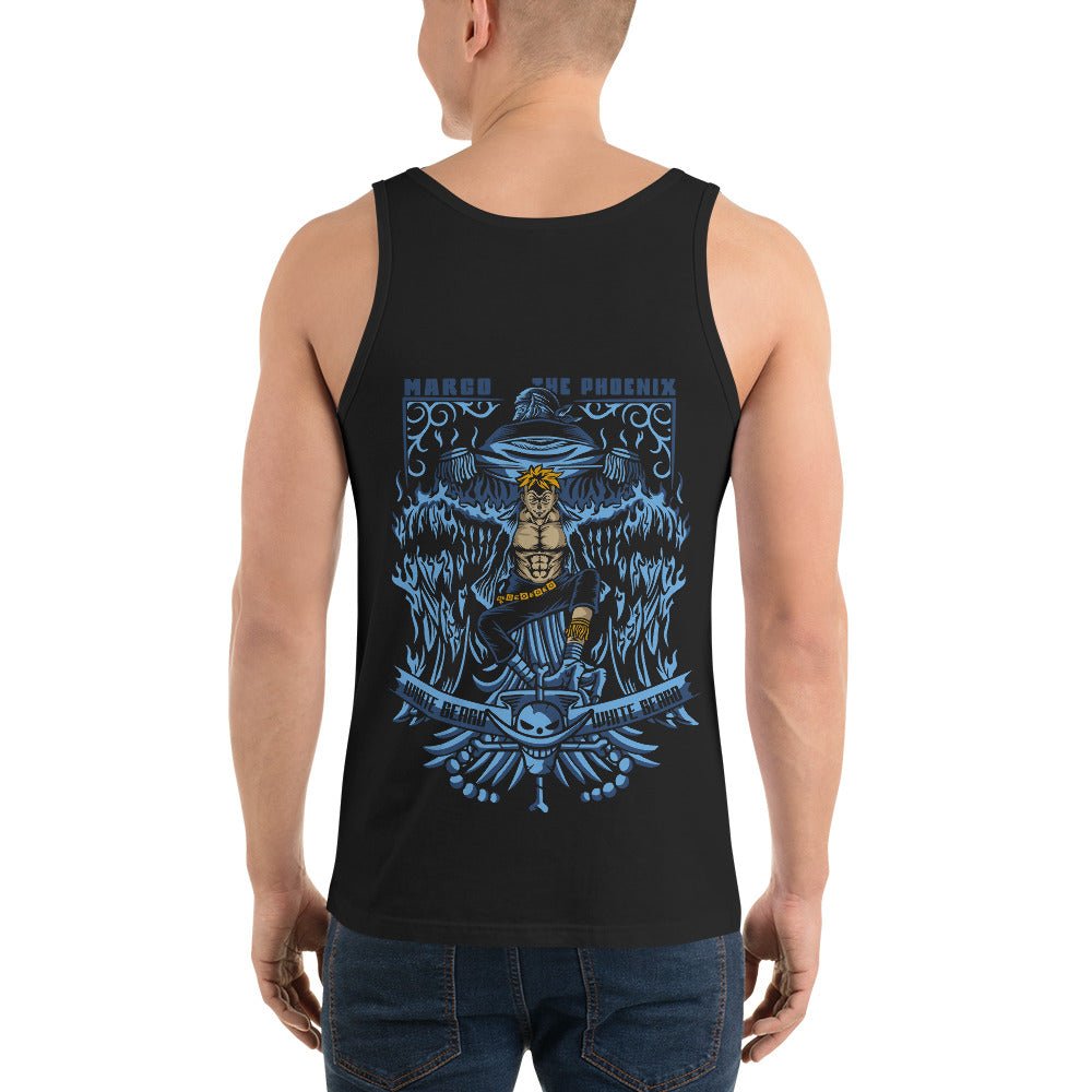 One Piece mens tank top Marco The Phoenix round neck shirt cotton - Lusy Store LLC