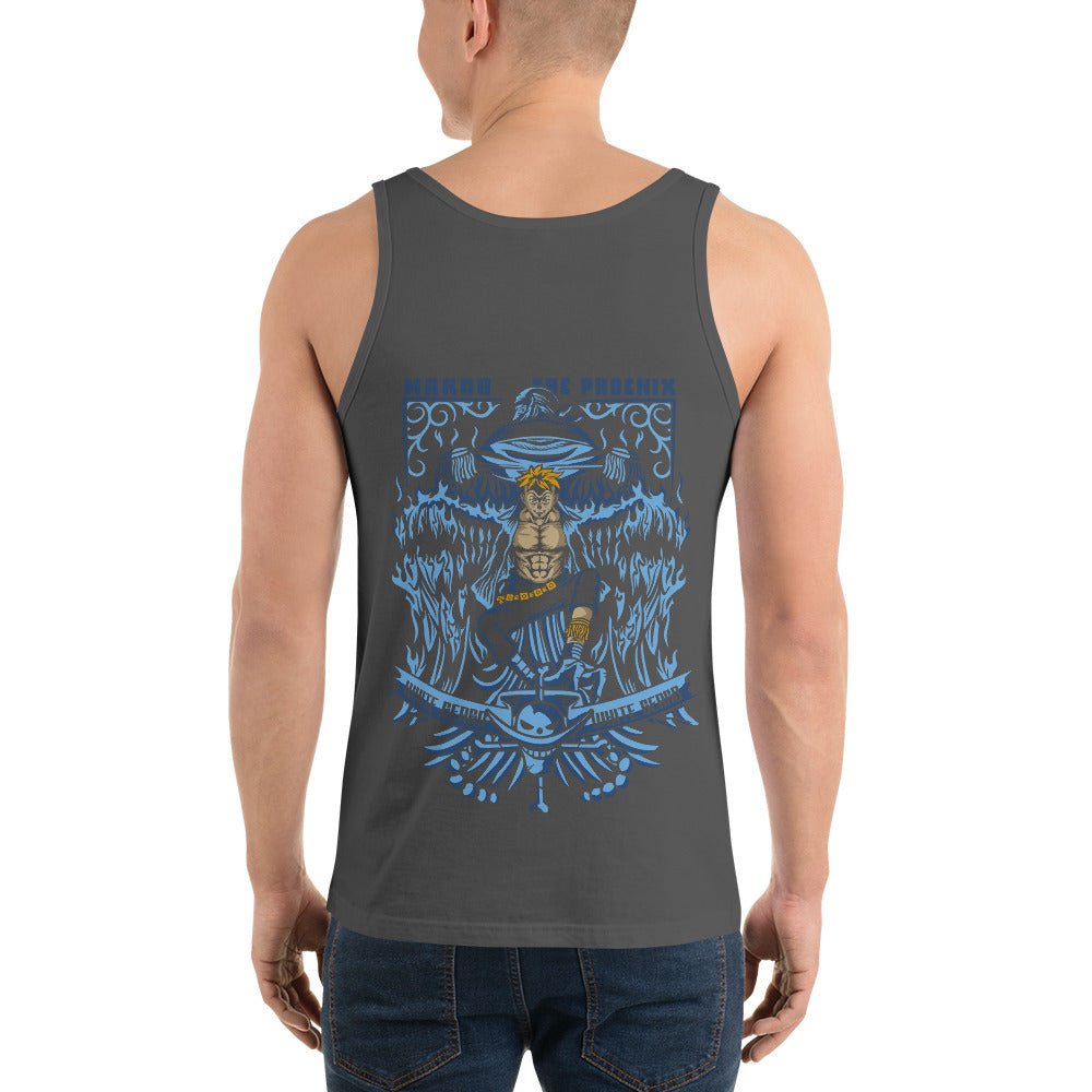 One Piece mens tank top Marco The Phoenix round neck shirt cotton - Lusy Store LLC