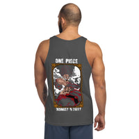 One Piece mens tank top Monkey D Luffy cotton Asphalt