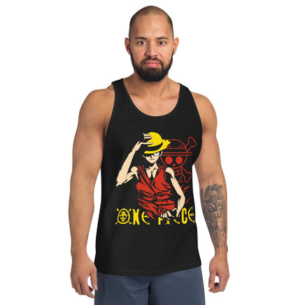 One Piece mens tank top Monkey D Luffy cotton