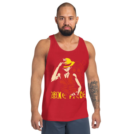 One Piece mens tank top Monkey D Luffy cotton
