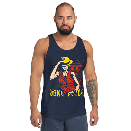 One Piece mens tank top Monkey D Luffy cotton