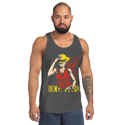 One Piece mens tank top Monkey D Luffy cotton