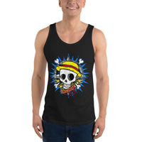 One Piece mens tank top Monkey D Luffy round neck shirt cotton