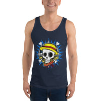 One Piece mens tank top Monkey D Luffy round neck shirt cotton