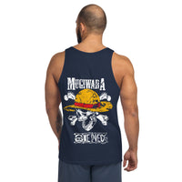 One Piece mens tank top Mugiwara cotton soft t-shirt Navy