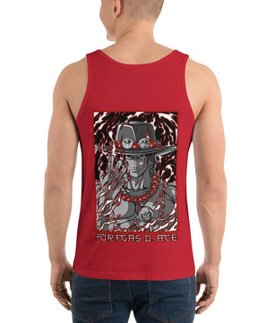 One Piece mens tank top Portgas D Ace cotton comfortable - Lusy Store LLC