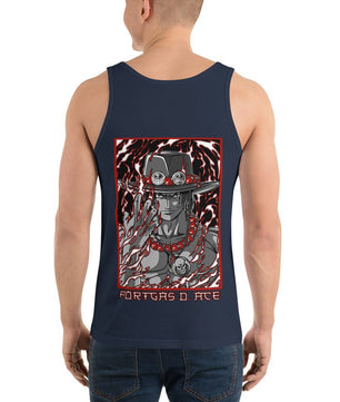 One Piece mens tank top Portgas D Ace cotton comfortable - Lusy Store LLC