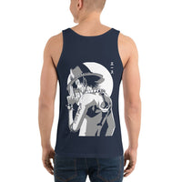 One Piece mens tank top Portgas D Ace round neck shirt cotton Navy