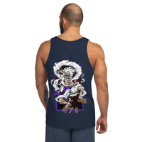 One Piece mens tank top round neck shirt cotton Navy