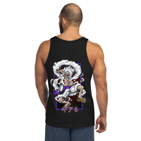 One Piece mens tank top round neck shirt cotton Black