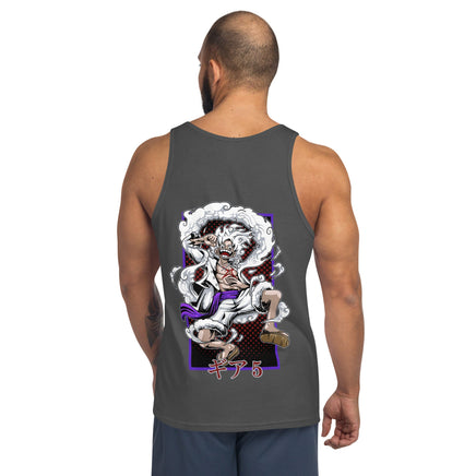 One Piece mens tank top round neck shirt cotton Asphalt