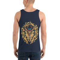 One Piece mens tank top round neck shirt cotton soft Navy