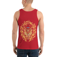 One Piece mens tank top round neck shirt cotton soft Red