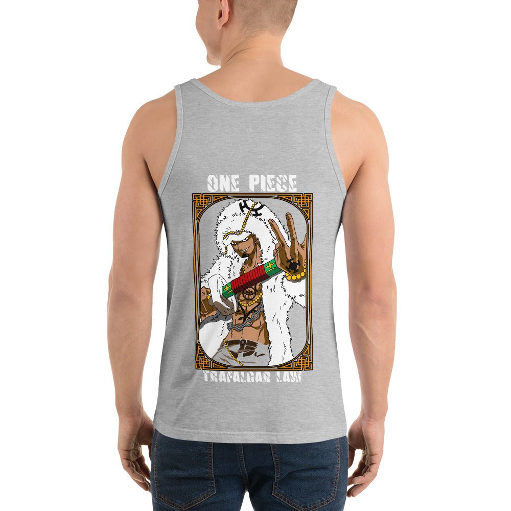 One Piece mens tank top Trafalgar Law cotton - Lusy Store LLC