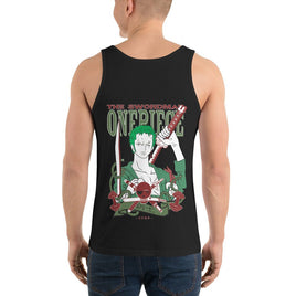 One Piece mens tank top Zoro Roronoa cotton comfortable Black