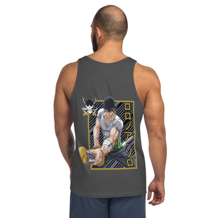 One Piece mens tank top Zoro Roronoa cotton you have dreamed of Asphalt