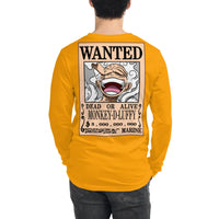 One Piece shirt crew neck unisex long sleeve tee OPP1 Gold