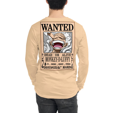 One Piece shirt crew neck unisex long sleeve tee OPP1 Sand Dune
