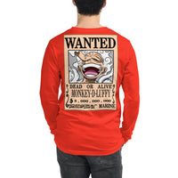 One Piece shirt crew neck unisex long sleeve tee OPP1 Poppy